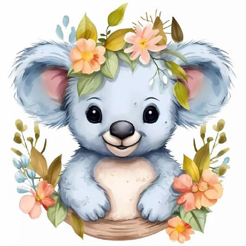 Cartoon Koala 30*30CM(Canvas) Full Round Drill Diamond Painting