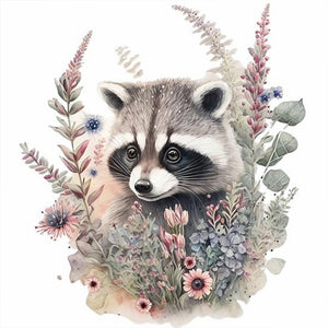 Cartoon Raccoon 30*30CM(Canvas) Full Round Drill Diamond Painting