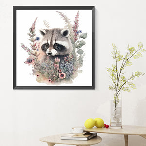 Cartoon Raccoon 30*30CM(Canvas) Full Round Drill Diamond Painting