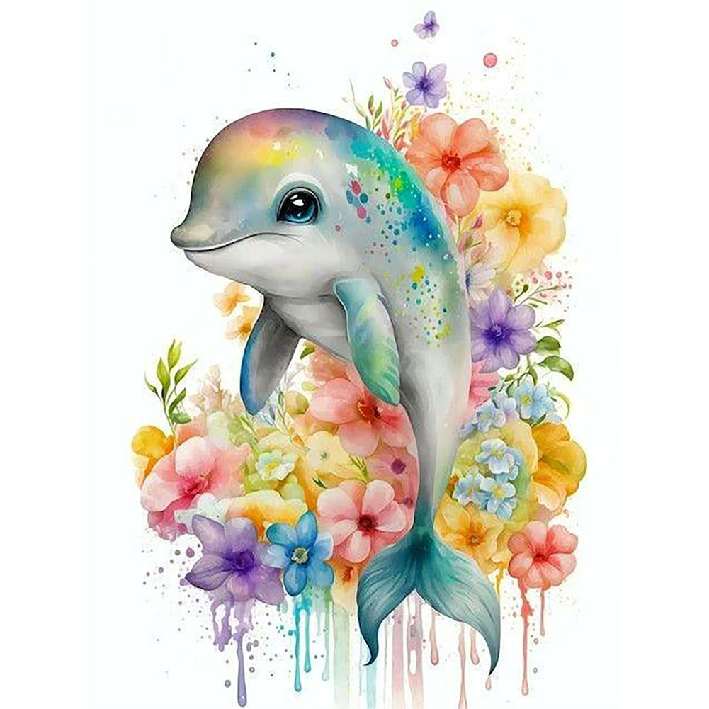 Whale 30*40CM(Canvas) Full Round Drill Diamond Painting