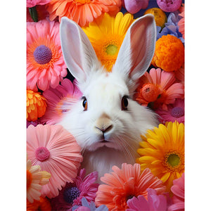 White Rabbit 30*40CM(Canvas) Full Round Drill Diamond Painting