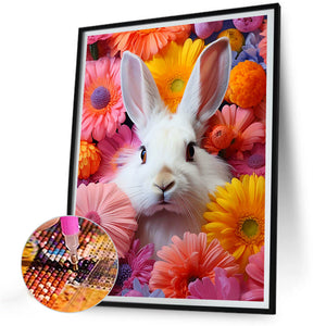 White Rabbit 30*40CM(Canvas) Full Round Drill Diamond Painting