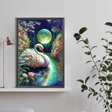 Load image into Gallery viewer, White Swan Under The Starry Sky 40*60CM(Canvas) Full Round Drill Diamond Painting
