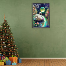 Load image into Gallery viewer, White Swan Under The Starry Sky 40*60CM(Canvas) Full Round Drill Diamond Painting

