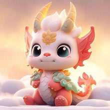 Load image into Gallery viewer, Cute Fire Dragon 30*30CM(Canvas) Full Round Drill Diamond Painting
