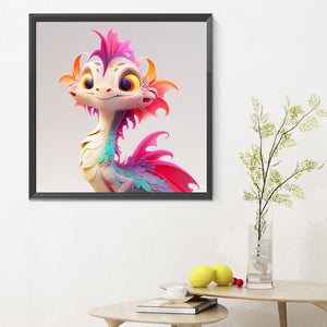 Colorful Feathered Dragon 30*30CM(Canvas) Full Round Drill Diamond Painting