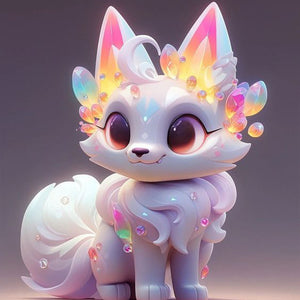 Jewel Fox 30*30CM(Canvas) Full Round Drill Diamond Painting