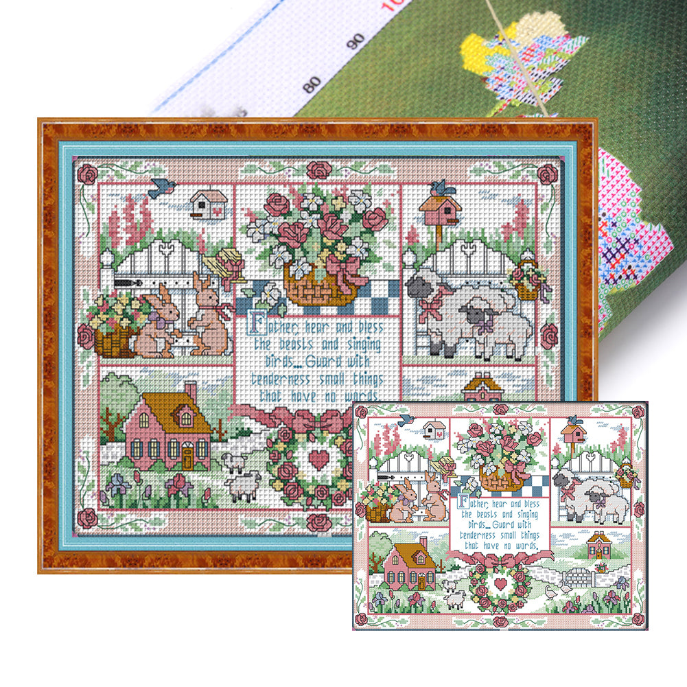 Joy Sunday - God'S Gift - 51*40CM 11CT 3 Stamped Cross Stitch