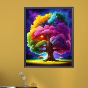 Four Seasons Tree 40*50CM(Picture) Partial AB Full Square Drill Diamond Painting