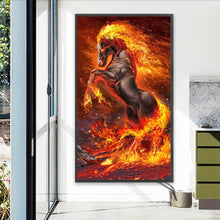 Load image into Gallery viewer, Flame Horse 40*70CM(Picture) Partial AB Full Square Drill Diamond Painting
