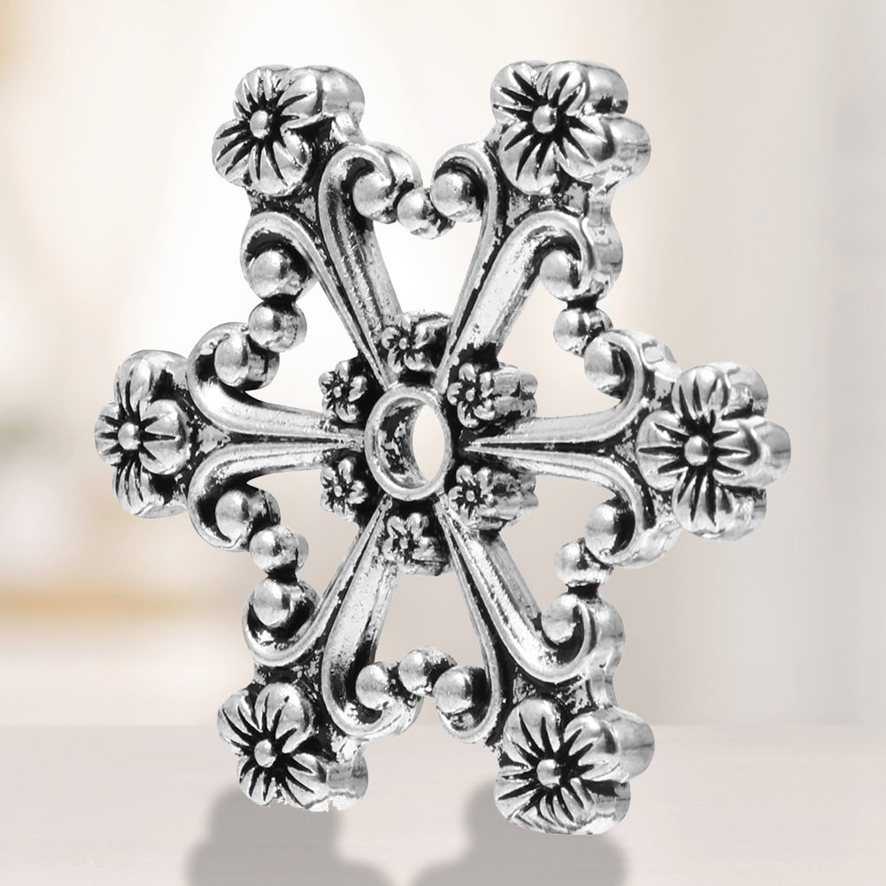 Bobbin Sewing Winder Holder Tool Retro Winding Plate (Plum Blossom Silver)