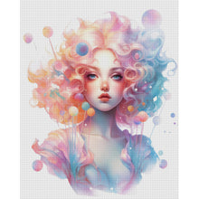 Load image into Gallery viewer, Yishu - Colorful Candy Girl - 50*60CM 11CT 3 Stamped Cross Stitch
