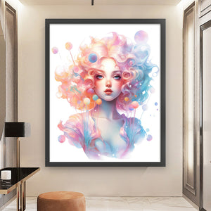 Yishu - Colorful Candy Girl - 50*60CM 11CT 3 Stamped Cross Stitch