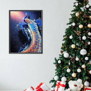 Peacock Under The Stars 30*40CM(Canvas) Full Round Drill Diamond Painting