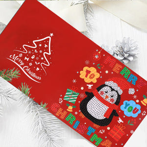 6PCS DIY Diamond Painting Card Elk Christmas Diamond Drawing Card 30x15cm (2)