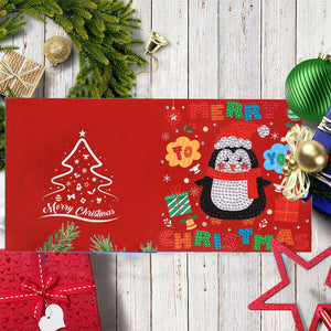 6PCS DIY Diamond Painting Card Elk Christmas Diamond Drawing Card 30x15cm (2)