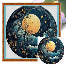Load image into Gallery viewer, Huancan - Moonlight Scenery - 50*50CM 11CT 3 Stamped Cross Stitch

