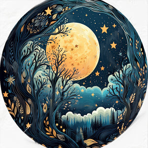 Huancan - Moonlight Scenery - 50*50CM 11CT 3 Stamped Cross Stitch
