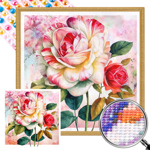 Rose 40*40CM(Picture) Full Round Drill Diamond Painting