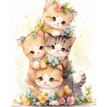 Load image into Gallery viewer, Cat Stacking Game 40*50CM(Picture) Full Round Drill Diamond Painting
