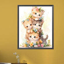 Load image into Gallery viewer, Cat Stacking Game 40*50CM(Picture) Full Round Drill Diamond Painting
