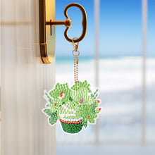 Load image into Gallery viewer, 9PCS Double Sided Special Shape Diamond Art Keyring (Dessert Flowers)
