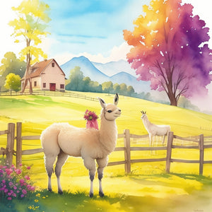 Farm Animals 30*30CM(Canvas) Full Round Drill Diamond Painting