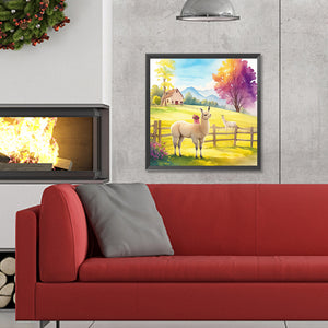 Farm Animals 30*30CM(Canvas) Full Round Drill Diamond Painting