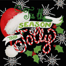 Load image into Gallery viewer, Christmas Santa Hat And Stocking 30*30CM(Canvas) Partial Special Shaped Drill Diamond Painting
