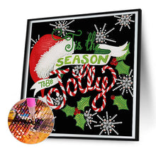 Load image into Gallery viewer, Christmas Santa Hat And Stocking 30*30CM(Canvas) Partial Special Shaped Drill Diamond Painting
