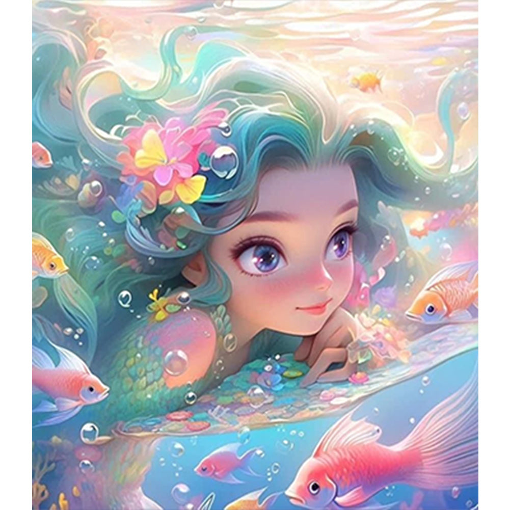 Mermaid 35*40CM(Canvas) Full Round Drill Diamond Painting