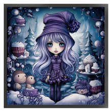 Load image into Gallery viewer, Huancan - Halloween Witch - 60*60CM 11CT 3 Stamped Cross Stitch

