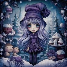 Load image into Gallery viewer, Huancan - Halloween Witch - 60*60CM 11CT 3 Stamped Cross Stitch
