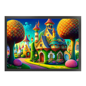 Yishu - Dream Castle - 60*45CM 11CT 3 Stamped Cross Stitch