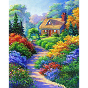 Huancan - Woods Cabin - 40*50CM 11CT 3 Stamped Cross Stitch