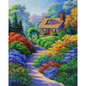 Huancan - Woods Cabin - 40*50CM 11CT 3 Stamped Cross Stitch