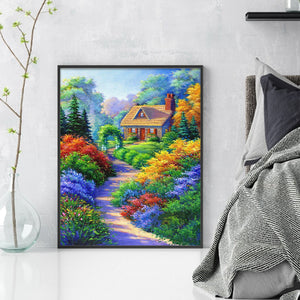 Huancan - Woods Cabin - 40*50CM 11CT 3 Stamped Cross Stitch