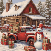 Load image into Gallery viewer, Winter Snow Cabin 40*40CM(Picture) Full Square Drill Diamond Painting
