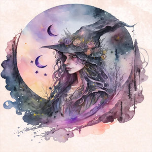 Halloween Witch 40*40CM(Canvas) Full Round Drill Diamond Painting
