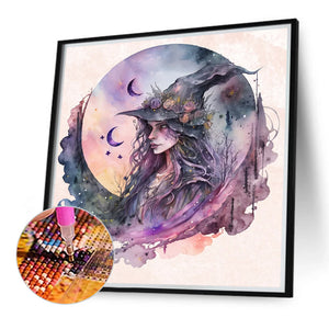 Halloween Witch 40*40CM(Canvas) Full Round Drill Diamond Painting