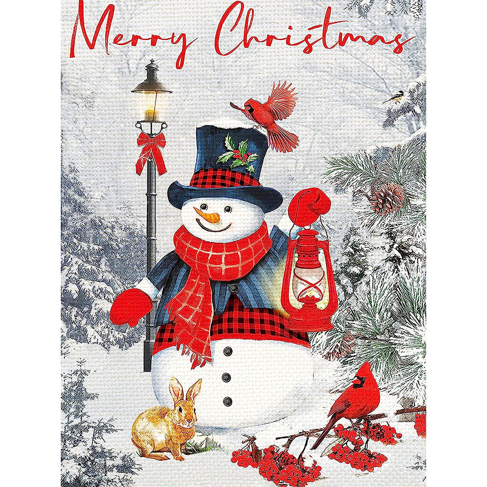 Snowman 30*40CM(Canvas) Full Round Drill Diamond Painting