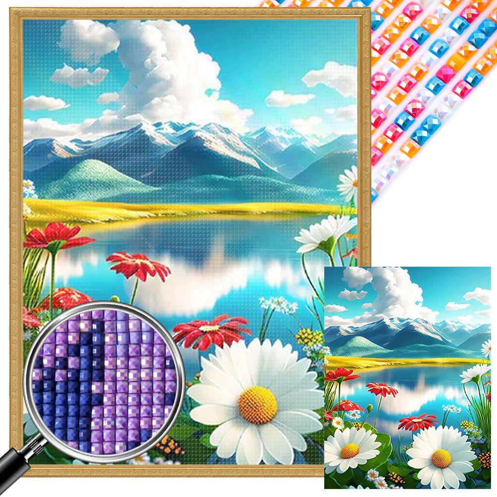 Flowers 30*40CM(Picture) Partial AB Full Square Drill Diamond Painting