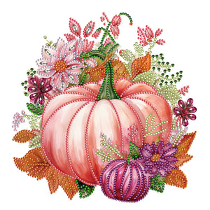 Autumn Pumpkin 30*30CM(Canvas) Partial Special Shaped Drill Diamond Painting