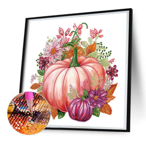 Autumn Pumpkin 30*30CM(Canvas) Partial Special Shaped Drill Diamond Painting