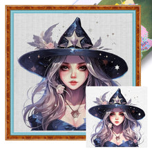 Load image into Gallery viewer, Yishu - Halloween Witch - 60*60CM 11CT 3 Stamped Cross Stitch
