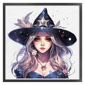 Yishu - Halloween Witch - 60*60CM 11CT 3 Stamped Cross Stitch