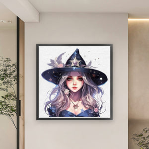 Yishu - Halloween Witch - 60*60CM 11CT 3 Stamped Cross Stitch