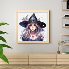 Load image into Gallery viewer, Yishu - Halloween Witch - 60*60CM 11CT 3 Stamped Cross Stitch

