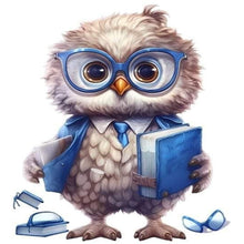 Load image into Gallery viewer, Huancan - Reading Owl - 25*30CM 18CT 2 Stamped Cross Stitch
