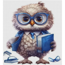Load image into Gallery viewer, Huancan - Reading Owl - 25*30CM 18CT 2 Stamped Cross Stitch
